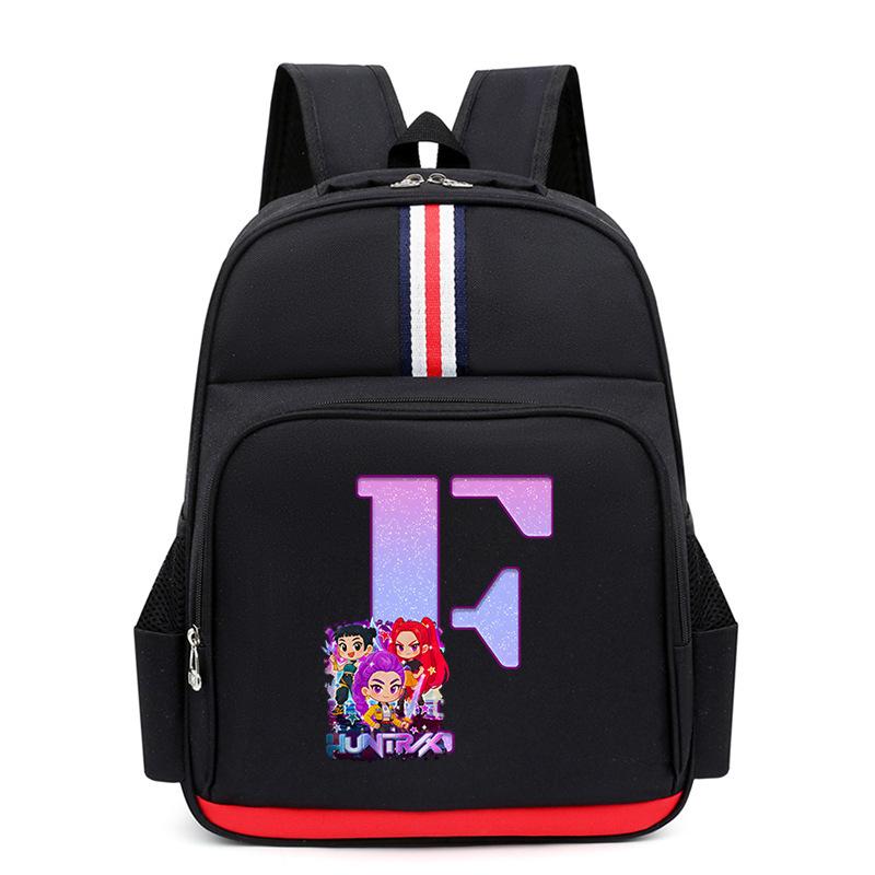 Anime Cartoon 26 Letters Lightweight Children'S Backpack Large Capacity School Trend School Bag For Primary And Secondary School Students