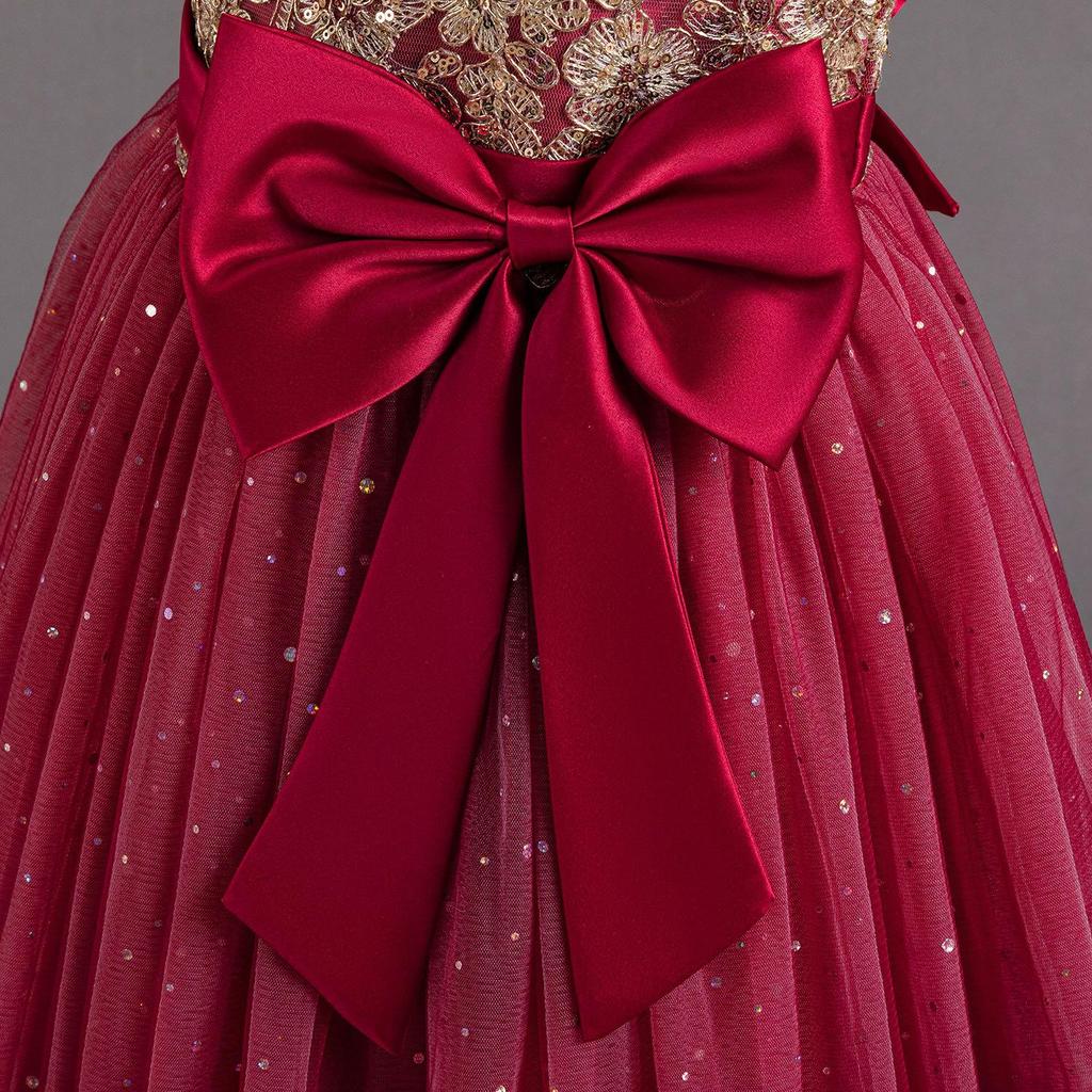 Rochie elegantă pentru fete adolescente, dantelă, prințesă, concurs de petrecere de ziua de naștere, prima împărtășanie, domnișoare de onoare, rochii de fete cu flori pentru nuntă