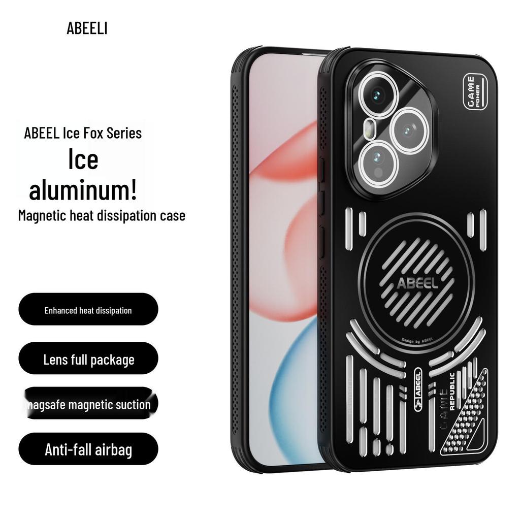 HONOR 400 Pro Ice Fox Case: Magnetic Aluminum Heat Dissipation, Drop-Proof Protective Cover