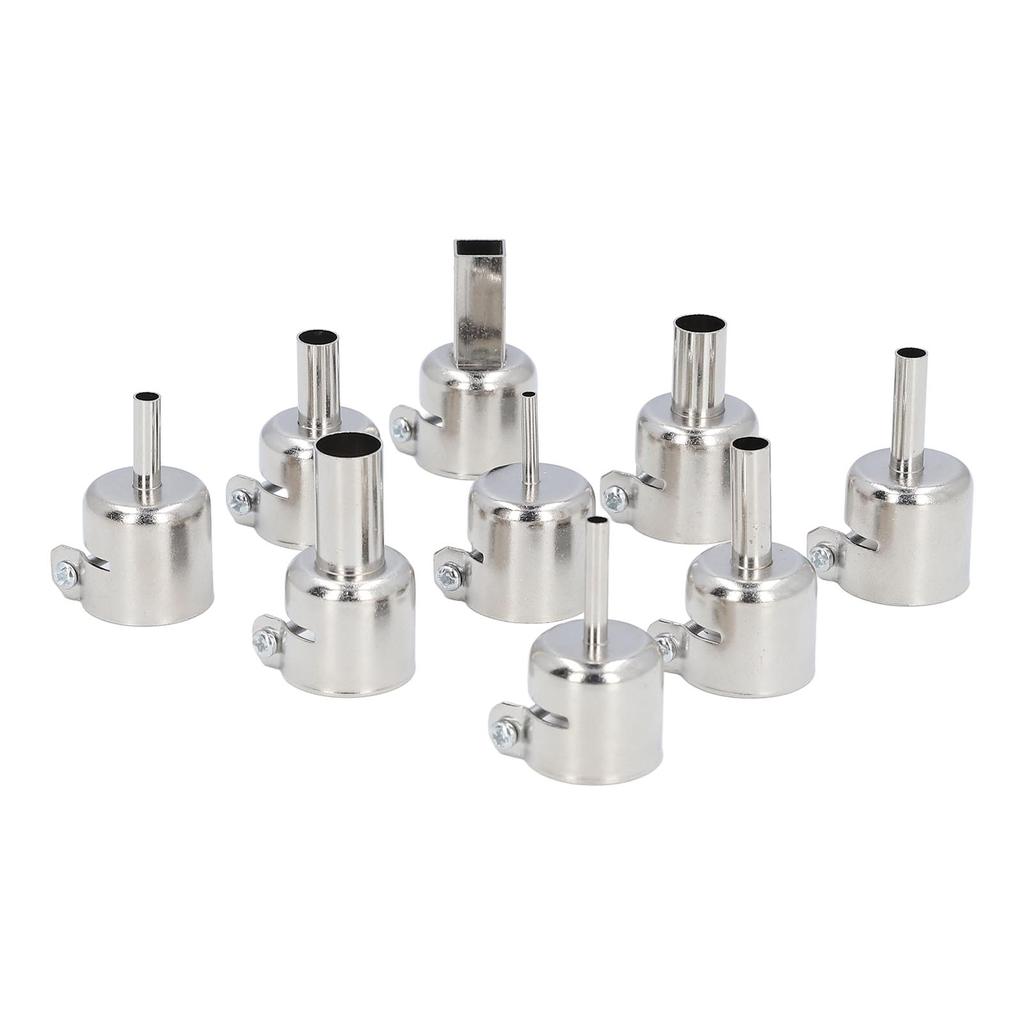 9PCS Set Heat Gun Nozzle Kit 3‑12mm Stainless Steel Hot  Soldering Heat Gun Nozzle