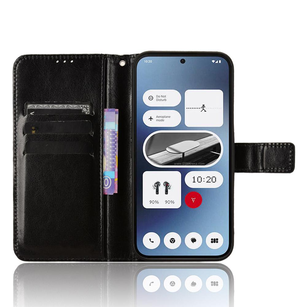 For Nothing Phone (2a) Plus/Phone (2a) Wallet Case Crazy Horse Texture Folio Stand Phone Cover