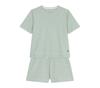 Petit Bateau Short Sleeve Pajamas A0EAM Light Size S Green/Off White,