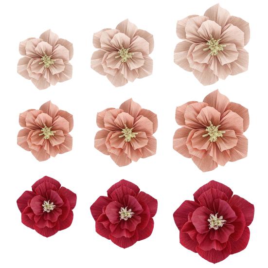 Kwiaty z bibuły DIY Ręcznie robione Papierowe Kwiaty Dekoracja Ścienna na Dom, Imprezę, Wesele, Urodziny