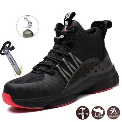 Safety Shoes Man Indestructible Construction Shoes Steel Toe Protective Work Shoes Anti-Stab Boots Breathable Hiking Sneakers