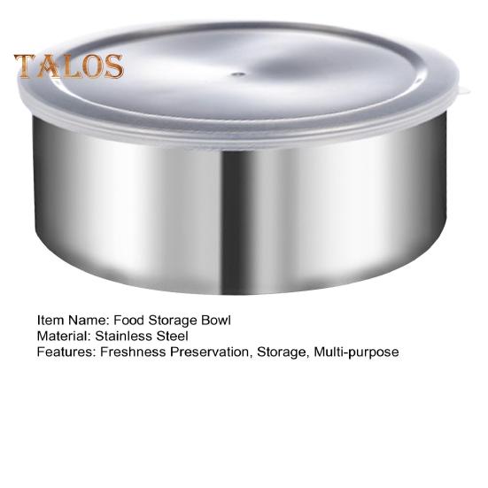 5Pcs Food Storage Bowl Easy To Clean Multi Functional Stainless Steel Bowl for Home Kitchen Camping Picnic