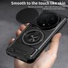 KEYSION Magnetic Phone Case for HONOR Magic 8 Pro 5G Slide Camera Protection Upright Kickstand 360 Ring Shockproof Back Cover
