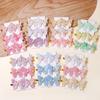 6Pcs Korean Style Sequin Butterfly Hair Clip Pearl Metal Bow Hair Bangs Hairgripes Women Girl Fashionable Hair Accessories