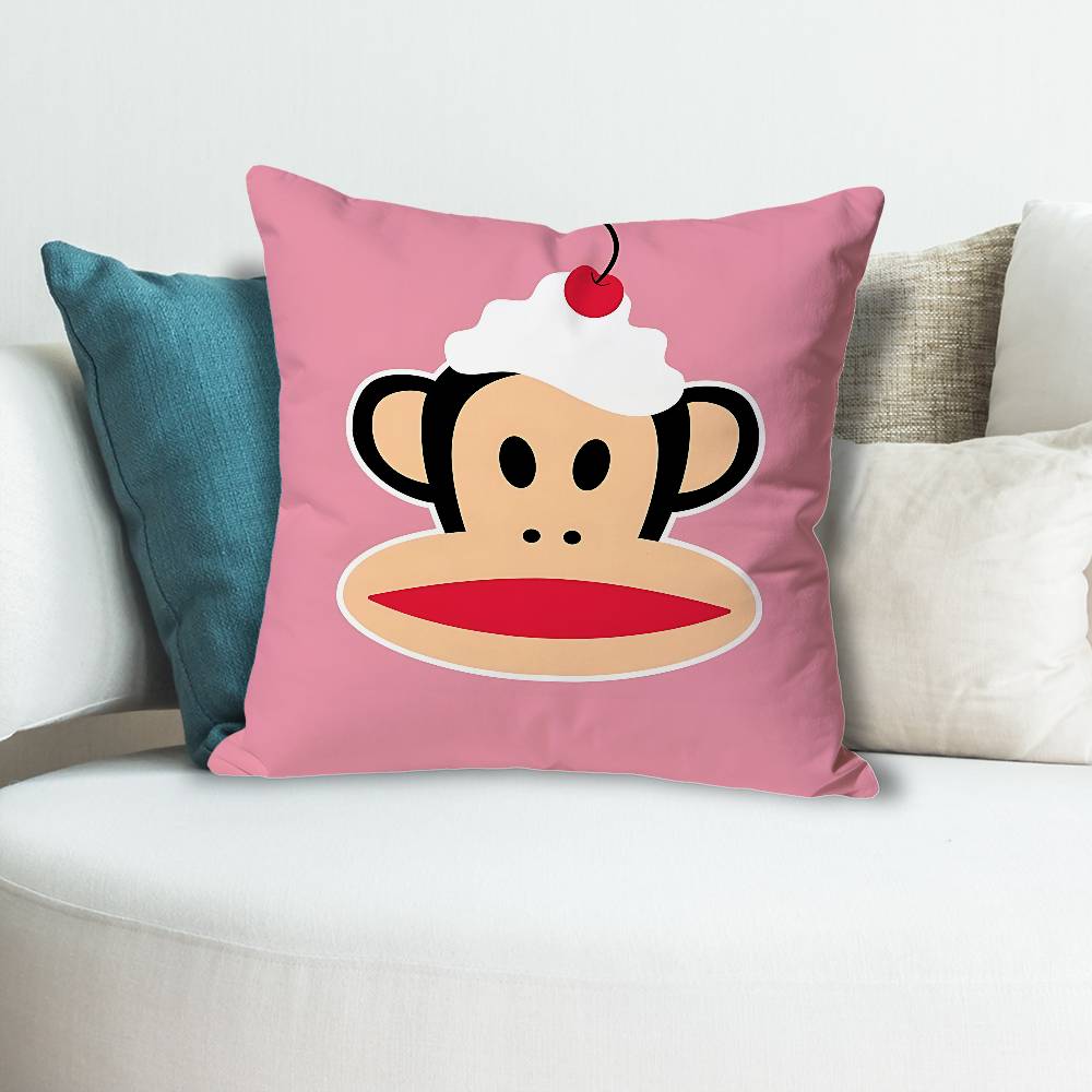 Monkey Cartoon P-Paul F-Frank Throw Pillow Case Decoration Bed Custom Square Pillowcase Pad Cover