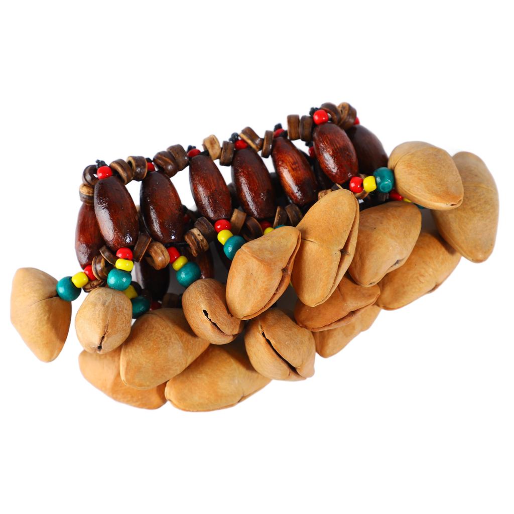 Nuts Handbell Drum African Tribal Style Hand Chain Bracelet Nut Shell Percussion Instrument Bell Musical Accessories Toy