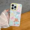 Cartoon Bear Suitable for Apple 16PM Cute 13 Mobile Phone Case Iphone15pro Bow Bracelet Protection Case