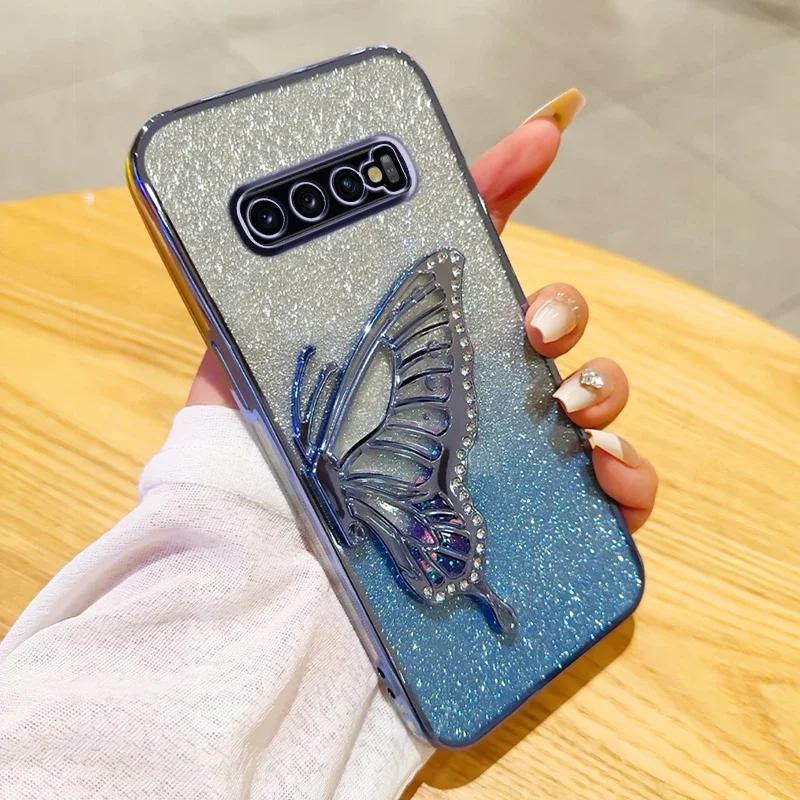 Butterfly Samsung S10 Plus Glitter Case Comprar 3D Butterfly Glitter