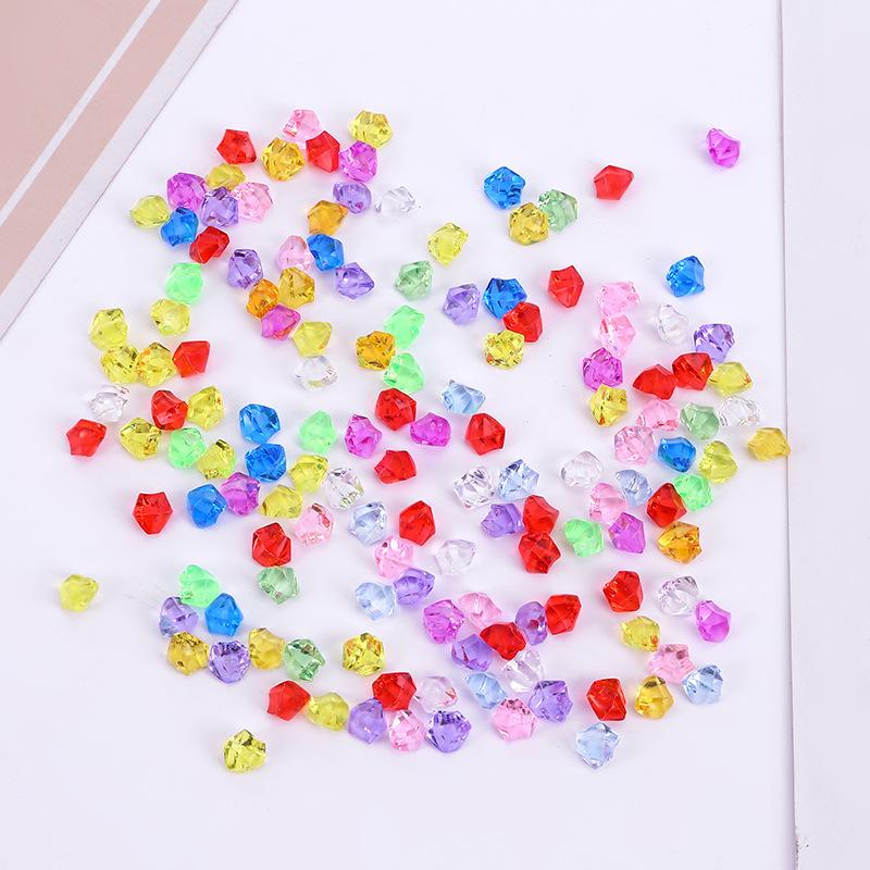 About 200Pcs Colorful Aquarium Acrylic Stones Crystal Decor Vase Filler Pebble Fish Tank Accessories DIY Decoration