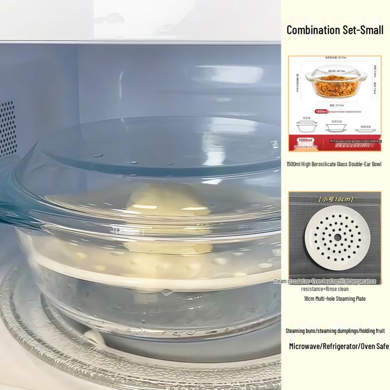 Multipurpose Ceramic Steamer Plate: Dumplings, Seafood, Fruit, and More