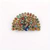 Luxury and Fashionable Peacock Open Screen Brooch, European and American Retro Colored Enamel Pin Accessories