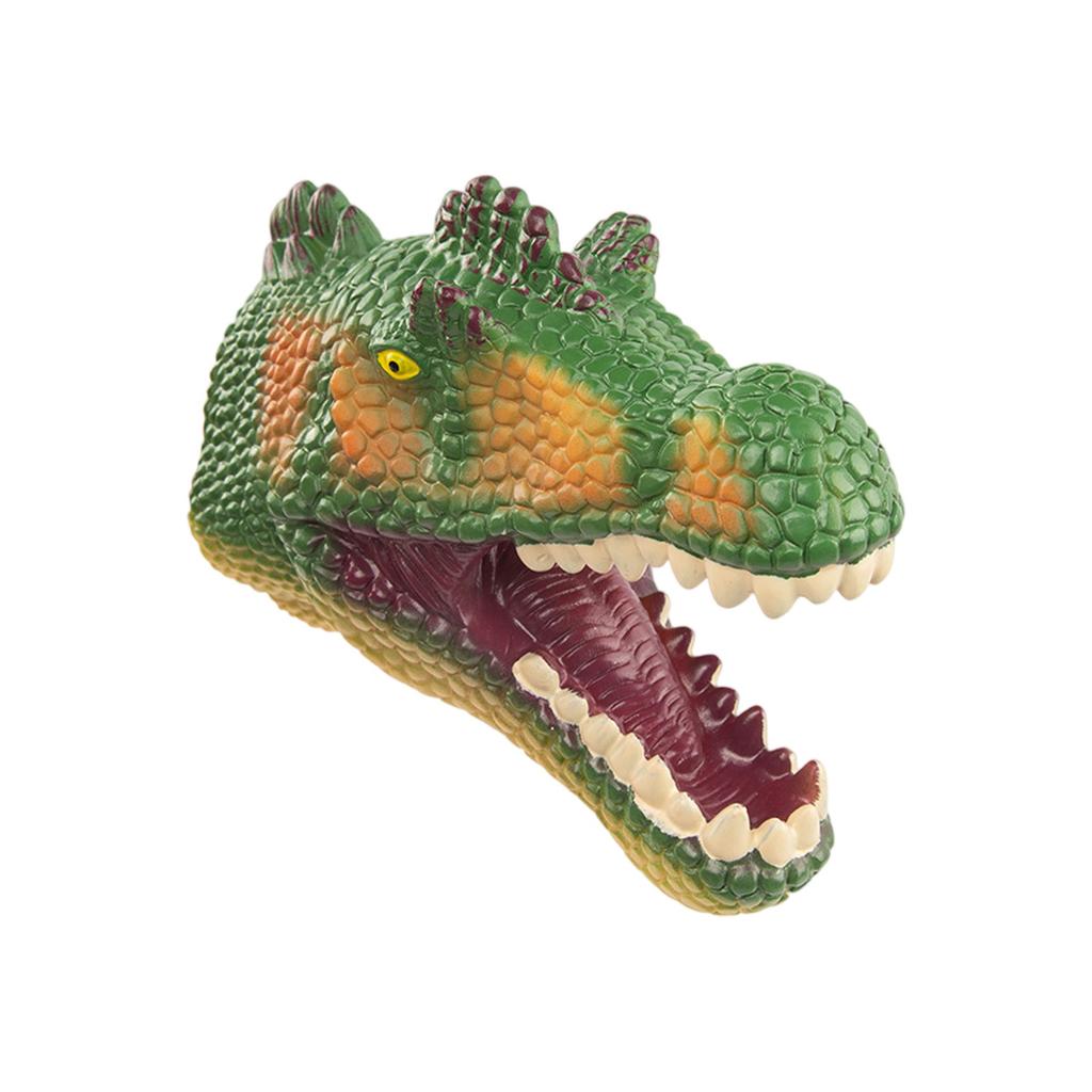 Soft Rubber Dinosaur Puppet Set Dilophosaurus Children's Hand Puppet Glove