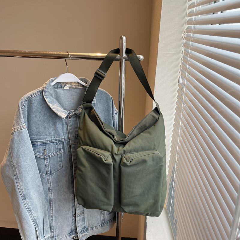 Damen Schultertasche Einfarbig Tragetasche Studenten Reisetasche