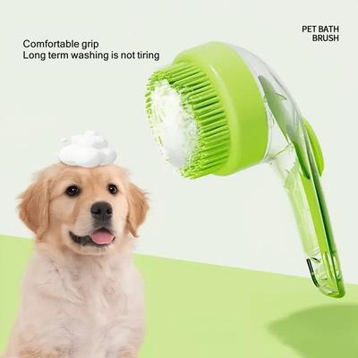 Perie de Baie pentru Animale de Companie Pisică Câine Silicon Moale cu Dozator de Șampon Masaj Delicat pentru Toaletare și Curățarea Blănii și a Părului Animal de Companie