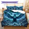 Phoenix Pattern Bedding Quilt Set Quilt Cover Pillowcase Home Decoration Birthday Gift (1 * Duvet Cover + 2 * Pillowcase, Without Core)