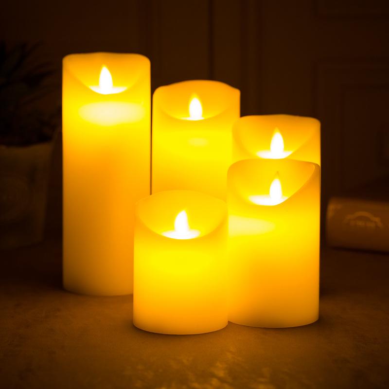 Rechargeable LED Electronic Candle with Remote Control - Perfect for Simulated Paraffin Flame Atmosphere, Weddings, and Birthdays.