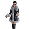 Autumn and winter new leather and fur women's medium and long imitation mink coat pu imitation fur coat large size