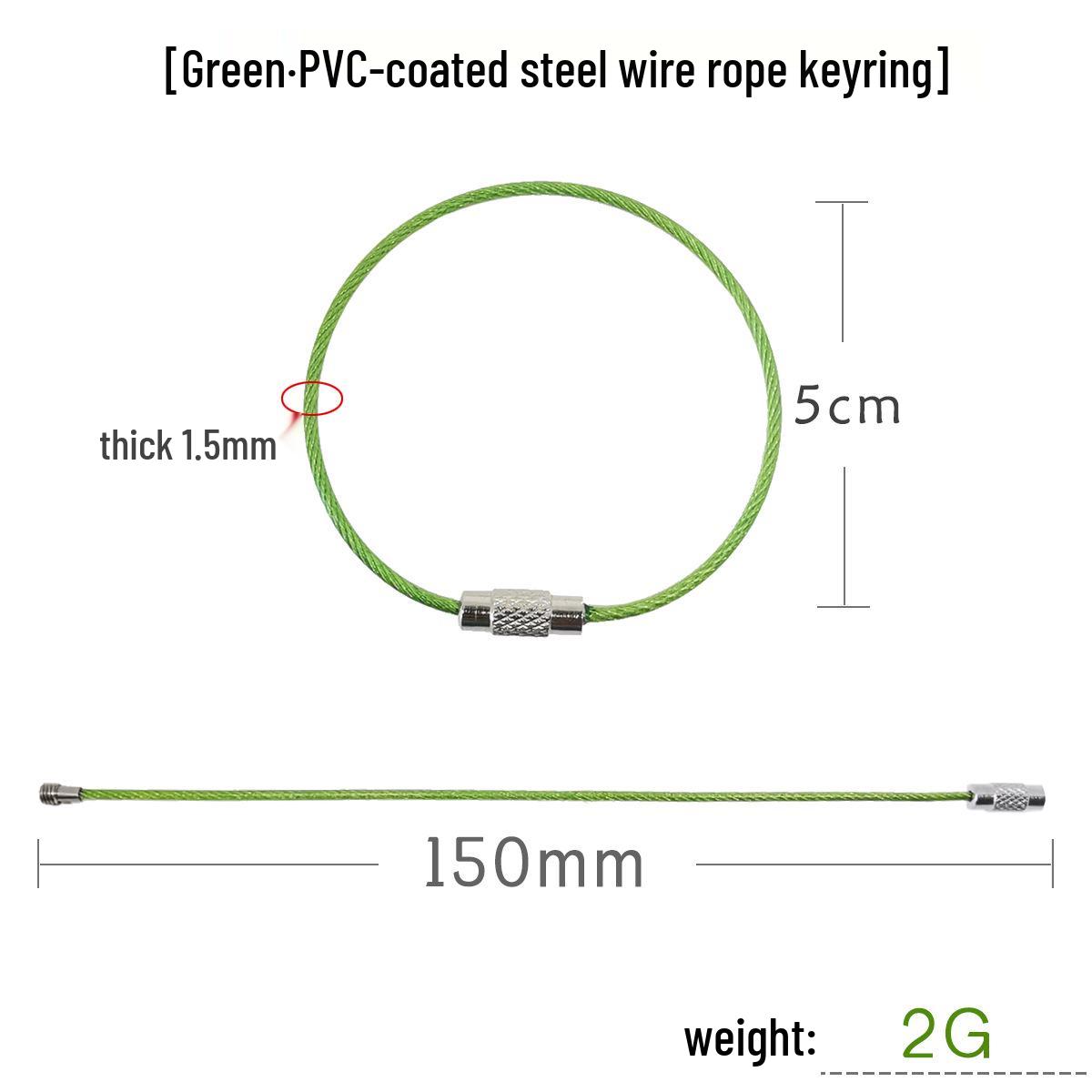 

Радужное кольцо для ключей из стальной проволоки с покрытием: Многоцелевой карабин из нержавеющей стали Rainbow Coated Steel Keyring Rope