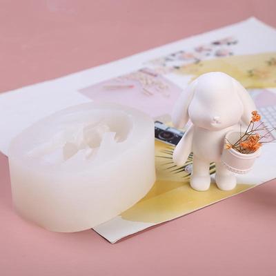 1 PC Auto Aromatherapie Gips Diy Diffusor Stein Air Outlet Halten Eimer Kaninchen Gips Silikon Form Seife Form Harz Form LM