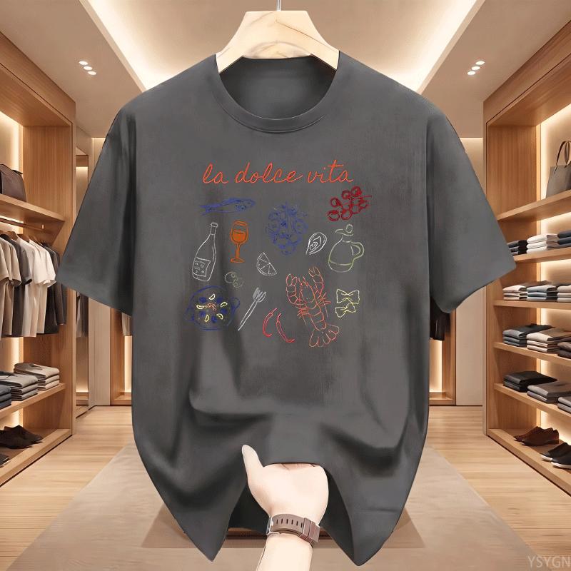 La Dolce Vita TShirt Unisex Unisex Italian Summer Tees Casual Short Sleeve Amalfi Coast TShirt Italy Vacation Cotton Tops