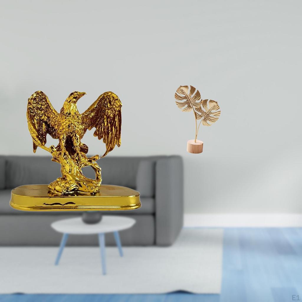 Figurine Sculpture Resin Metal Statue Creative Abstract Ornament for Desk Table Office Home Decor
