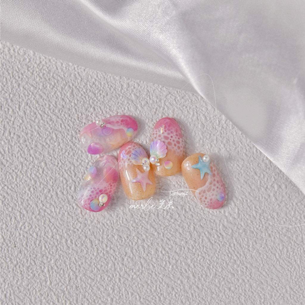 Bright Crystal Colorful Shell Nail Art Sticker DIY Making Creative Decorative Stickers