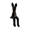 Long Ear Bunny Figurine Colorful Sitting Rabbit Statue Animal Sculpture Home Office Desktop Car Dashboard Decoration