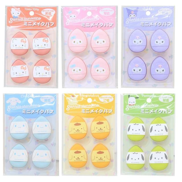 AI ПЛАНИРОВАНИЕ - Пуховка для макияжа пальцами с персонажами Sanrio (Набор из 4) Hello Kitty (30 x 40mm)
