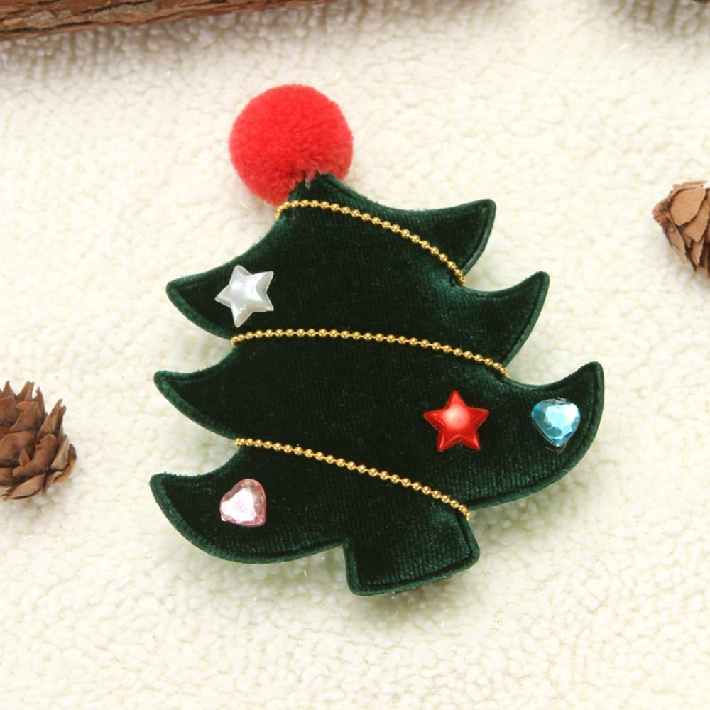 Velvet Tree Christmas Holiday Hairpin Girl Cute Plush Hairpin Children Gift Wholesale