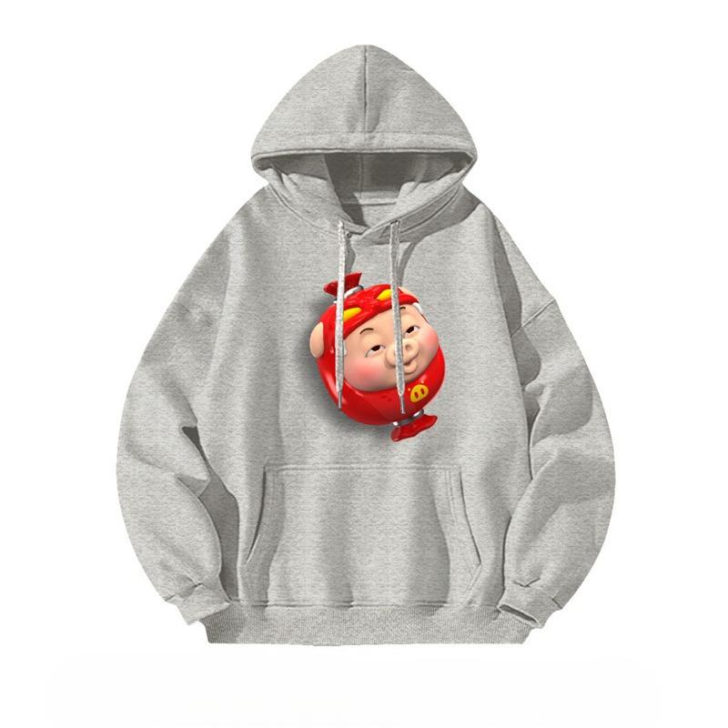 Fun Piggy Hero Hoodie Casual Loose Autumn Winter Top Men's  Women's Fashion Comfortable Cute Hoodie