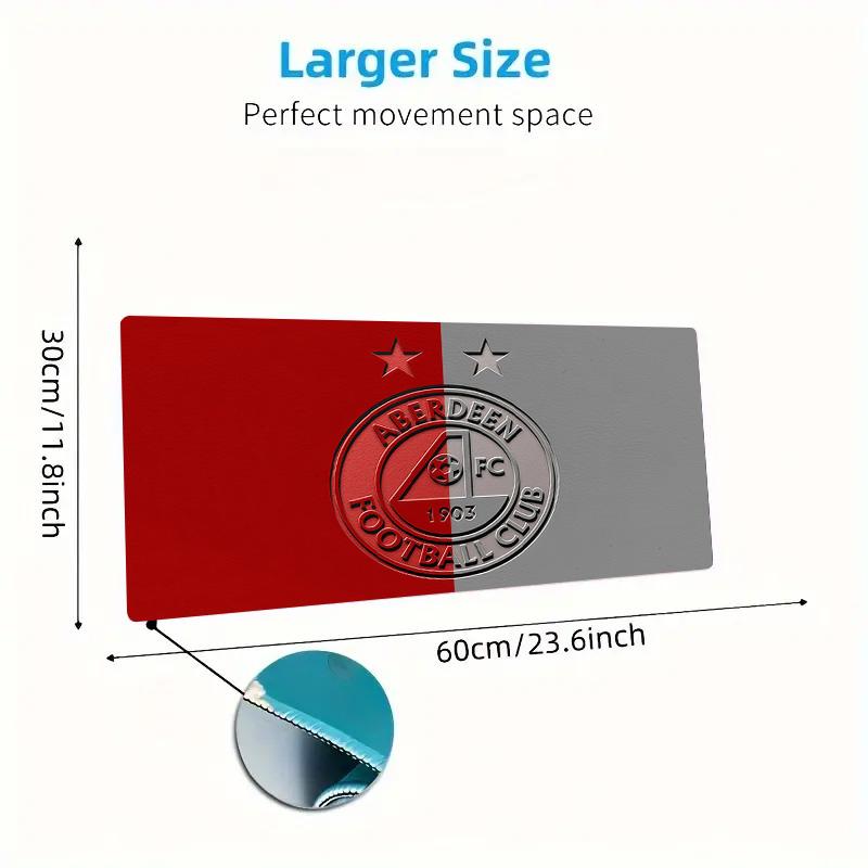 Aberdeen Football Club Print Cushion Non-slip Laptop Tablet Big Mousepad XXL Mat Mini PC Playmat With Lock Edge