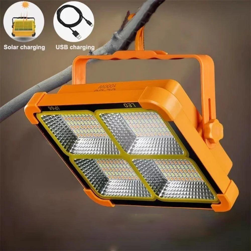 Portable Lantern LED Solar Light 4000MAH Powerful Solar Lamp Rechargeable Lamp Hand Lantern Outdoor Solar Light Camping Lamp