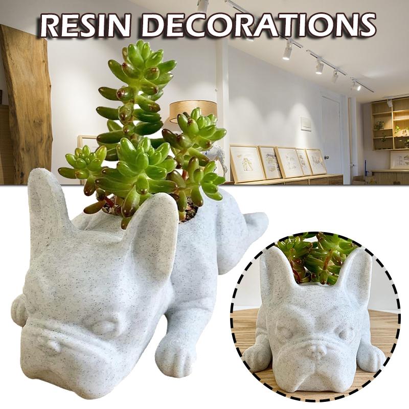 thumbnail image 2 of Dog Shaped Succulent Planter Pots - Poodle Design Indoor/Outdoor Garden Decor 2 of 11