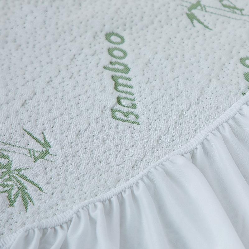 כיסוי מזרן סופר עמיד למים סיבי במבוק יחיד טווין קינג סייז אוויר-חדיר כיסוי מגן כרית מיטה לא כלול ציפית