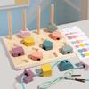 Early Childhood Geometric Shape Matching Color Shape Matching Bead Game Three In One Game Toy