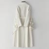 Women's Long Double-Faced Cashmere Coat - New Loose Woolen Design for Autumn/Winter 2024