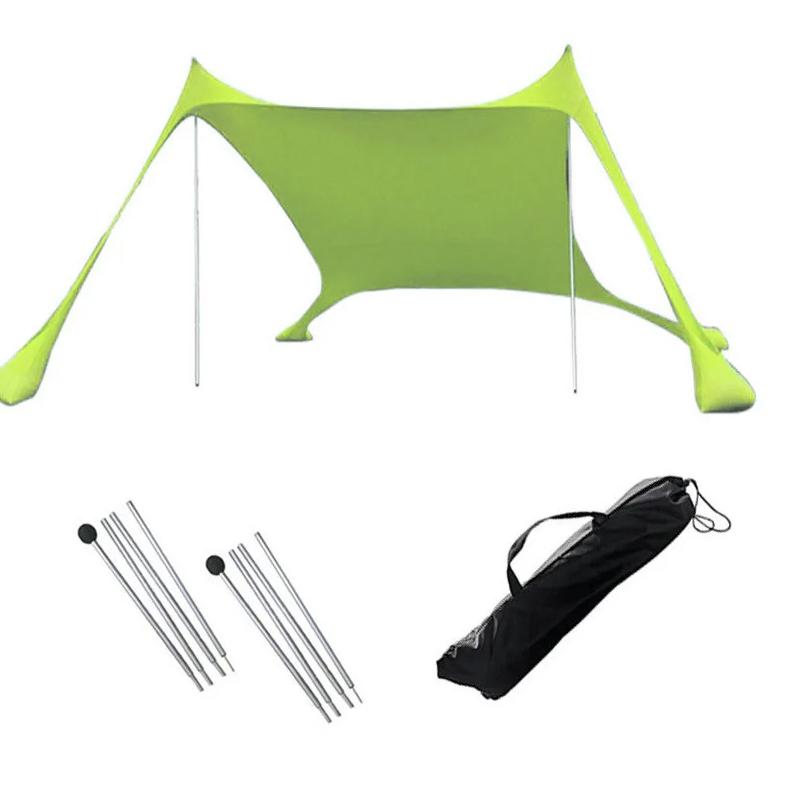 

Портативный тент для пляжа, раскладной тент, устойчивый к ультрафиолетовому излучению, кемпинговая кровать, ветрозащитный и солнцезащитный тент, садовый домик 200*210*150cm зелёный