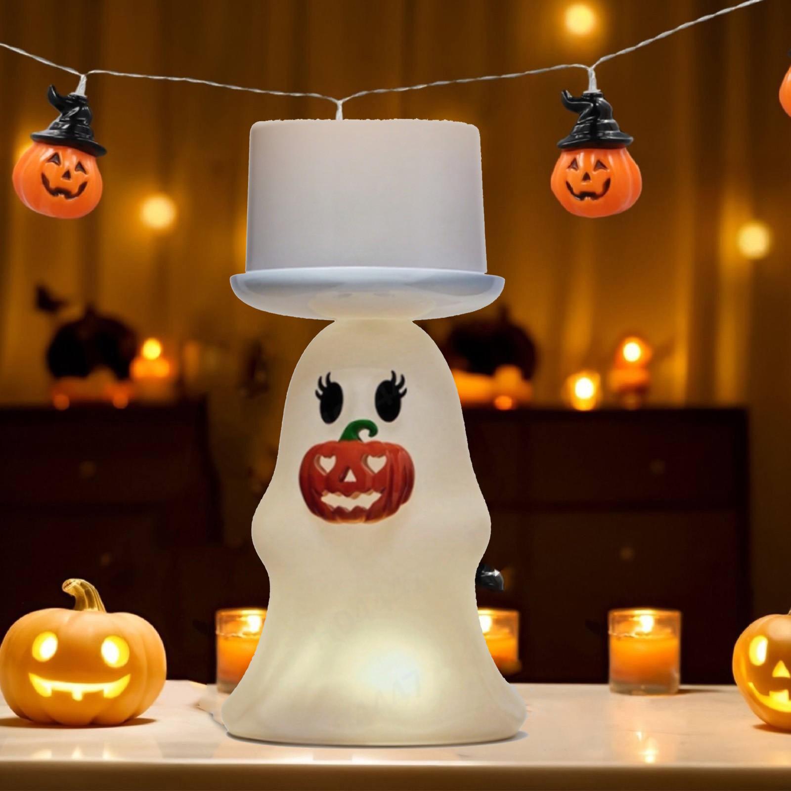 

Halloween Party Lights, Mischievous Pumpkin , Ghostly , Cute Little Figurines, Atmosphere Props One Size