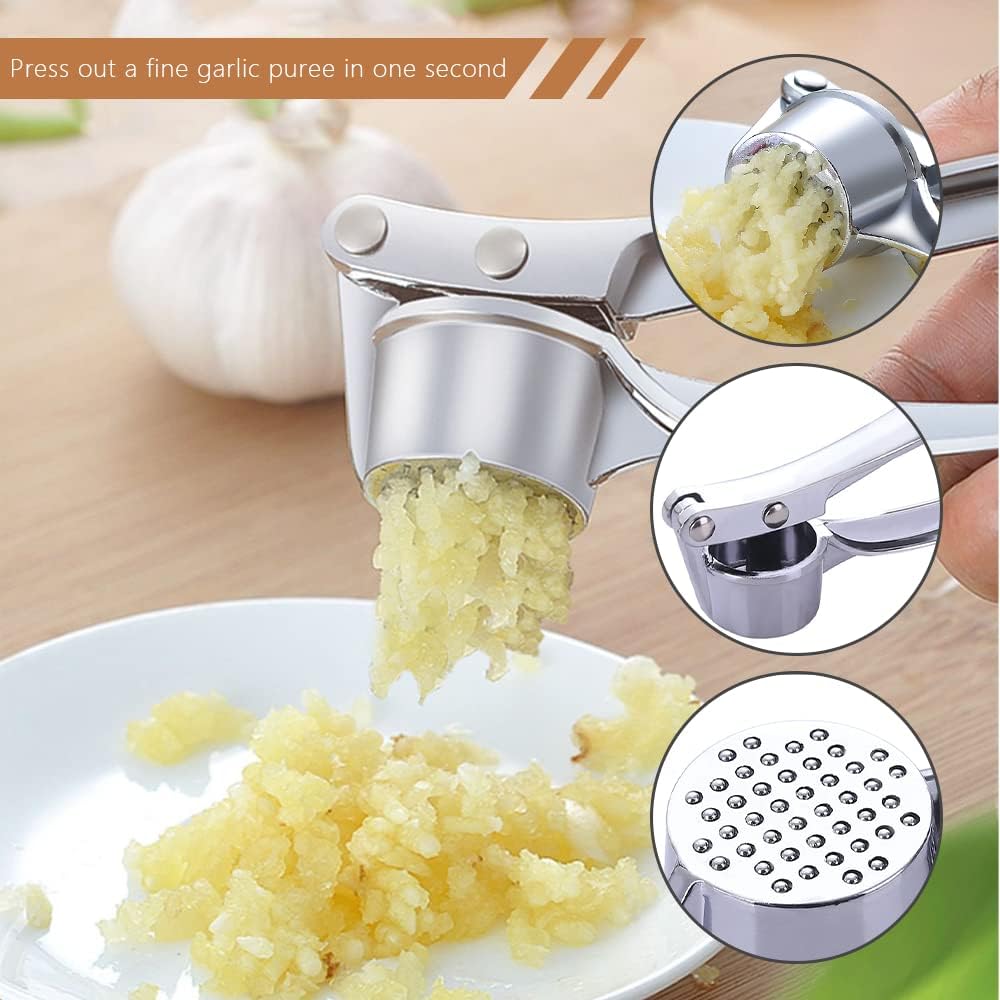 Portable Garlic Press Crusher Stainless Steel Multifunction Kitchen Cooking Ginger Squeezer Masher Handheld Ginger Mincer Tools