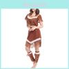 Adorable Womens Caveman Costume Set Featuring Stunning Fringe Design In Polyester Fabric