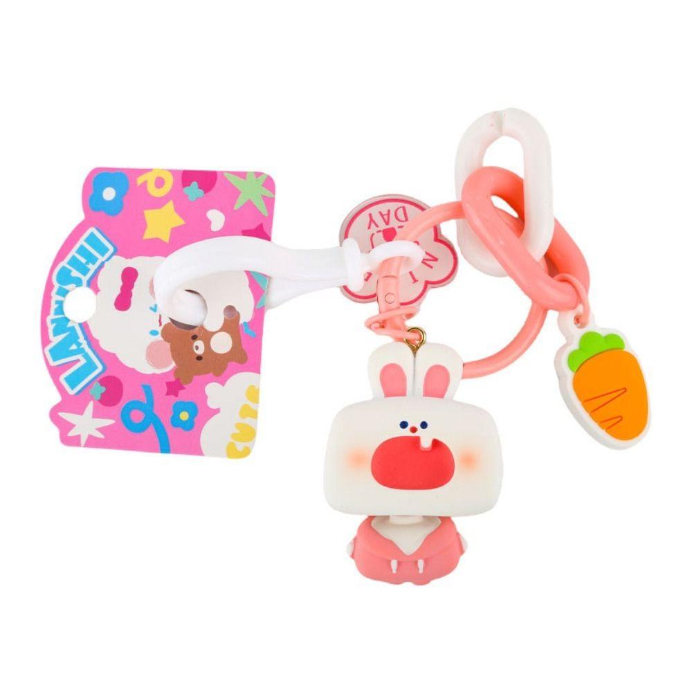 Keychains Animal Key Chain Rabbit Cartoon Doll Pendant Delicate Little Cute Keyring Women