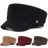 Autumn Winter Flat Top Baseball Caps Metal Buckle Octagonal Beret Hat Retro Artist Cap  For Women