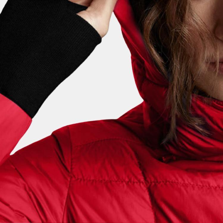 Canada Goose Ellison Series Goose Down Red Label Warm Ultra-Light Removable Hood Long Winter Down Jacket Women Outerwear 2209L-11