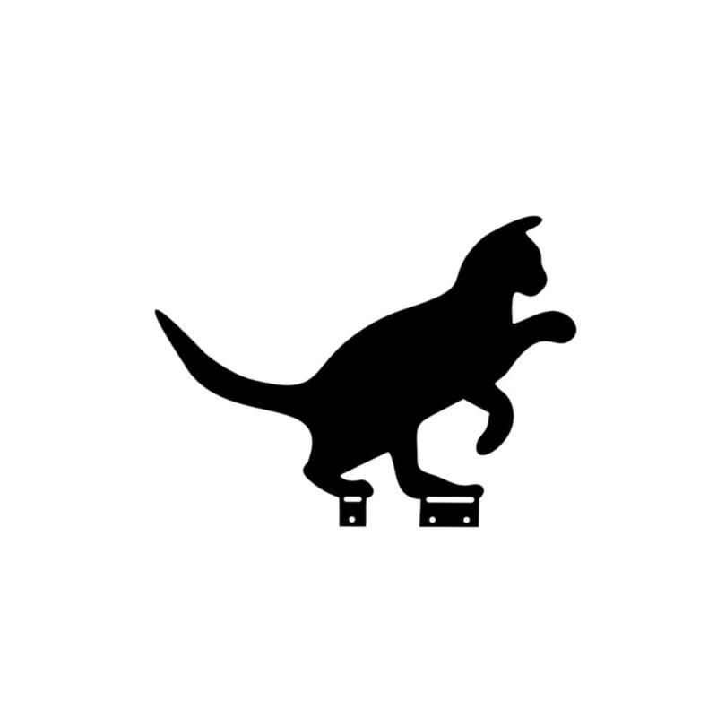 Metal Garden Decors Metal Yard Animals Garden Stakes Cat Yard Decorations Outdoor Garden Insert for Flowerbeds Lawn