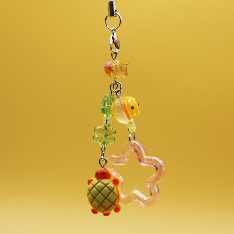 

Cute Turtle Five-Pointed Star Mobile Phone Lanyard Y2K Sweet Phone Chain Keyring Camera Pendant For Girls Gift one size