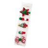 European & American Style Christmas Hair Accessory Set: Cute Bow Hair Clips for Little Girls