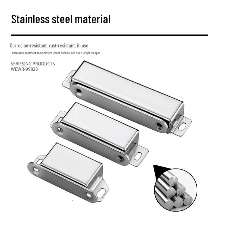 Stainless Steel Magnetic Cabinet Door Catch with Strong Adhesion